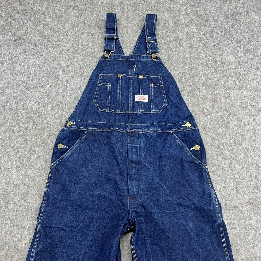 Men's Dark Blue Denim Overalls - Classic Workwear - Picture 1 of 11